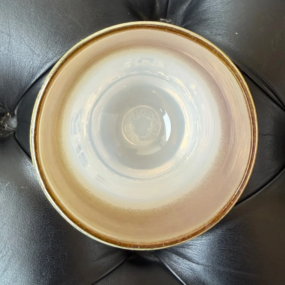 Glassybaby Grace Treasure Series Gold White Hand Blown Votive Candle Holder